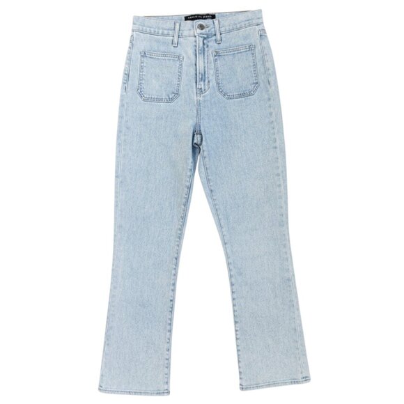 Veronica Beard Carly Kick Flare Jeans Sky Blue Designer Denim 27 - Picture 2 of 13